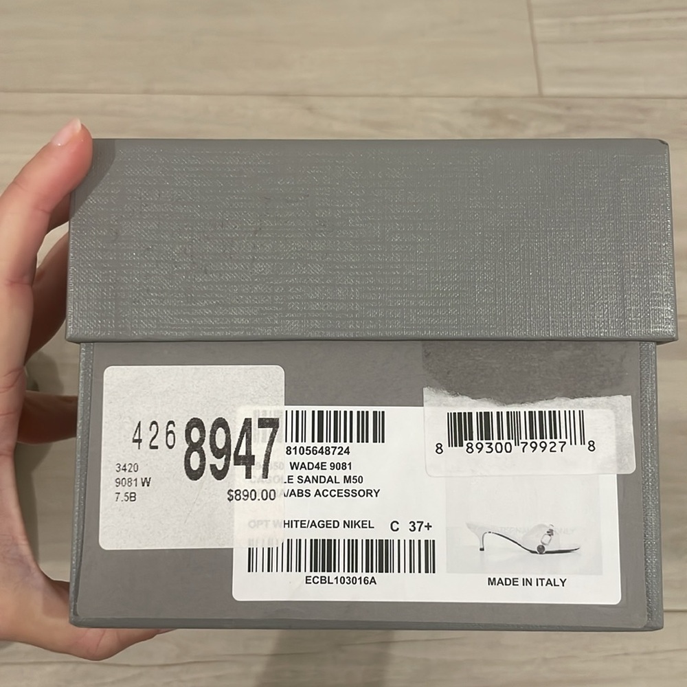 Balenciaga Cagole Mule in White Size 7.5 - Picture 15 of 15